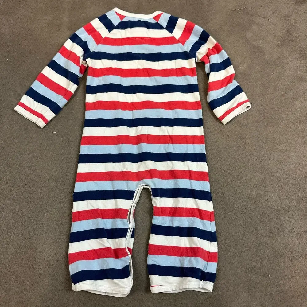 ToobyDoo Stripe Romper 12-18 Months 80 Jumper Red Blue One Piece Outfit Boys
